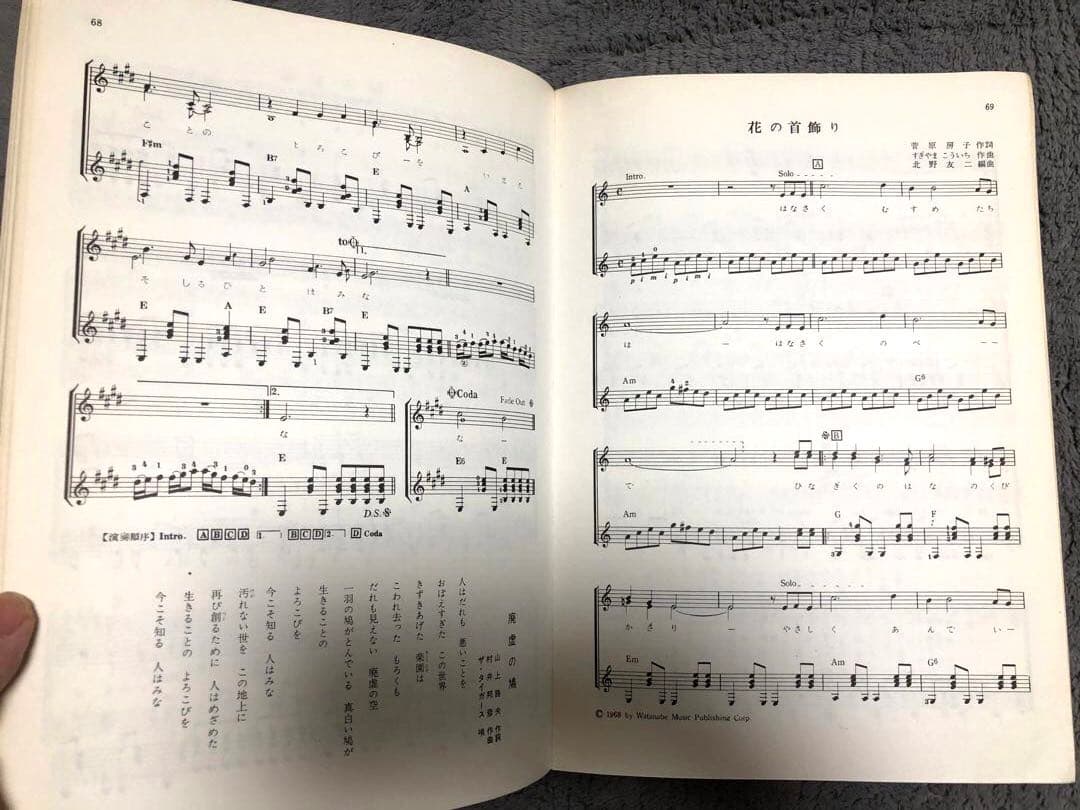 【昭和歌謡楽譜】思い出のヤングサウンド我が心のGS スパイダーズ　タイガース等