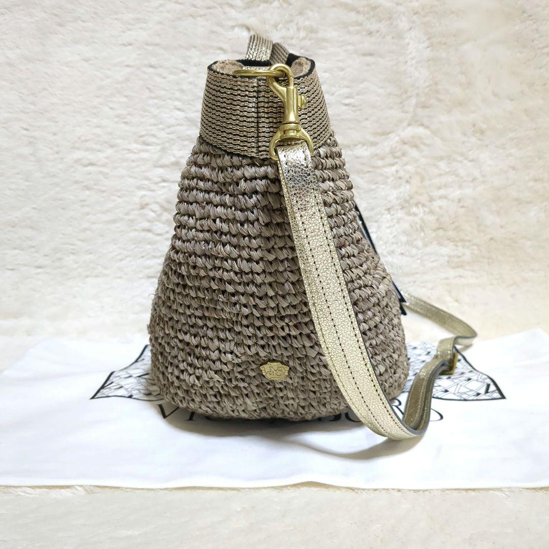 専用 未使用級✨️VIOLA d'ORO カゴバッグ2way ショルダーバッグ