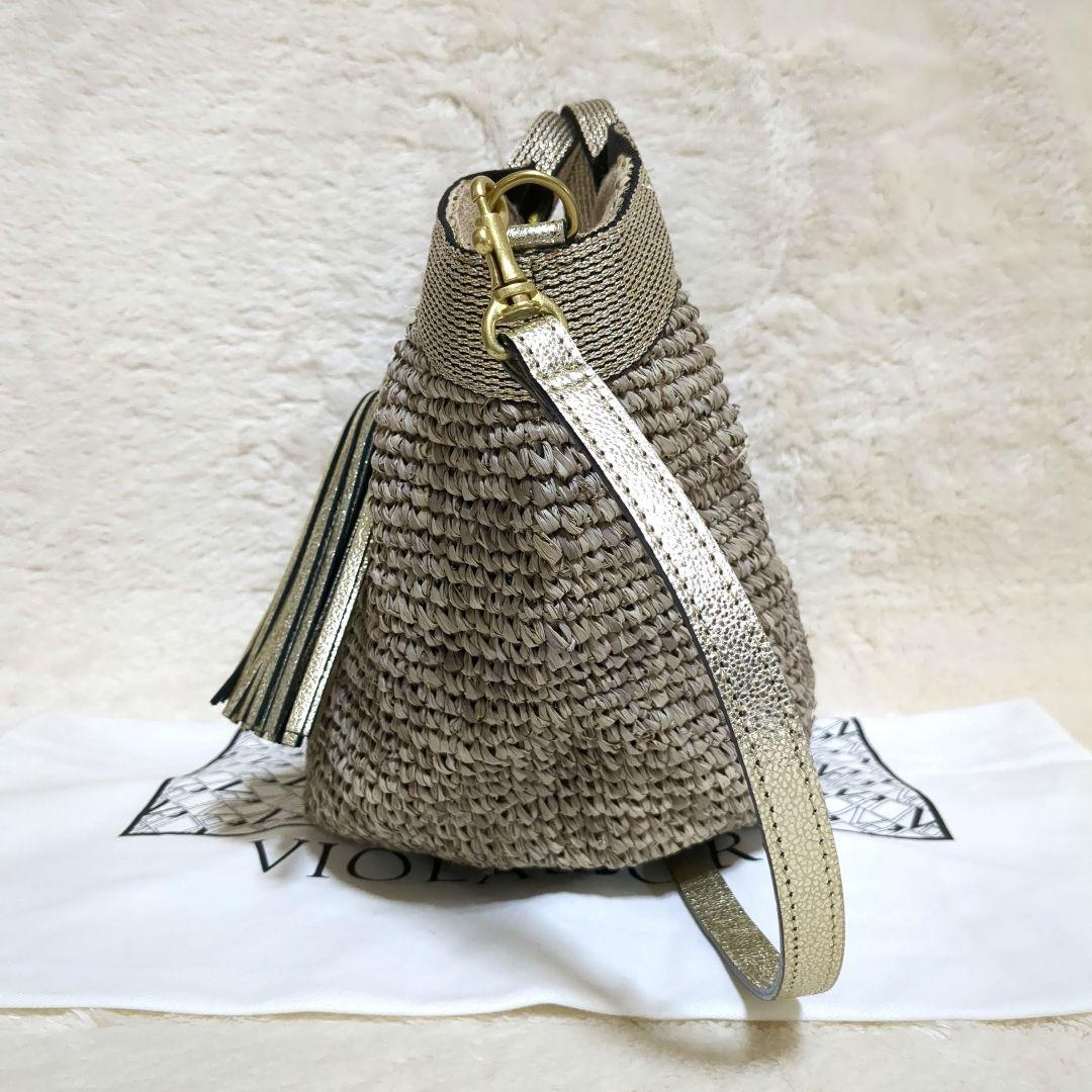 専用 未使用級✨️VIOLA d'ORO カゴバッグ2way ショルダーバッグ