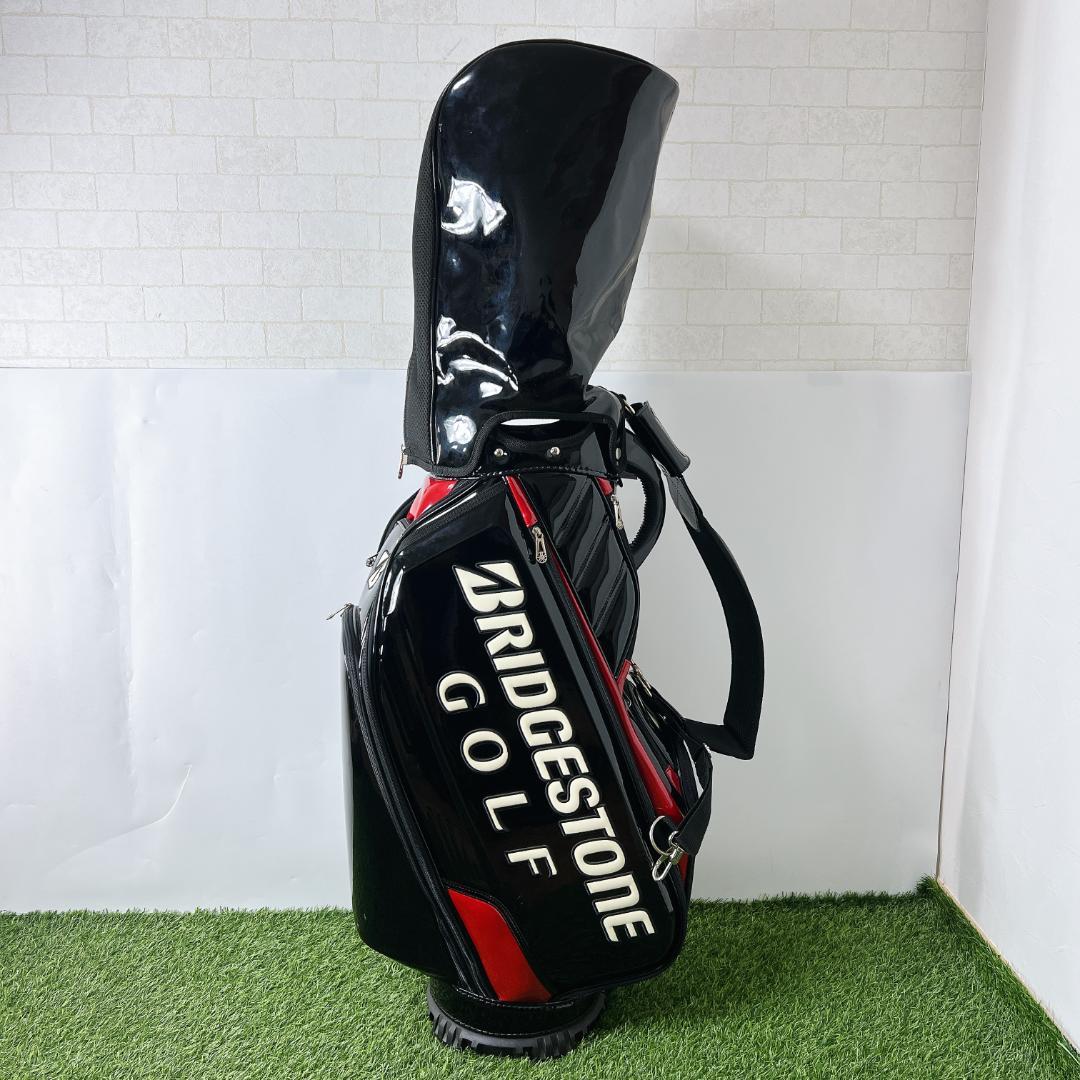 BRIDGESTONE ブリヂストン エナメル 3点式 黒 キャディバッグ