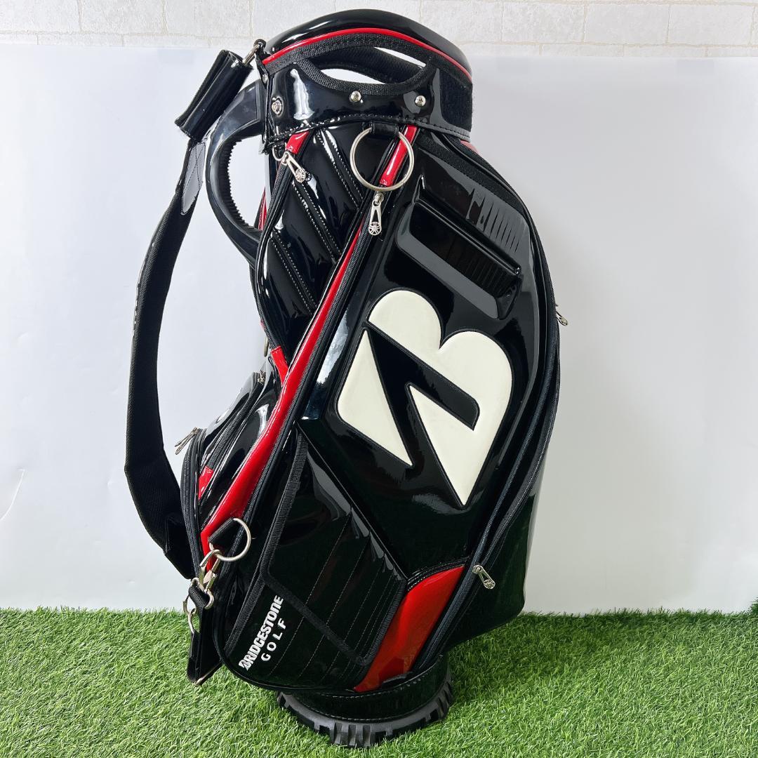 BRIDGESTONE ブリヂストン エナメル 3点式 黒 キャディバッグ