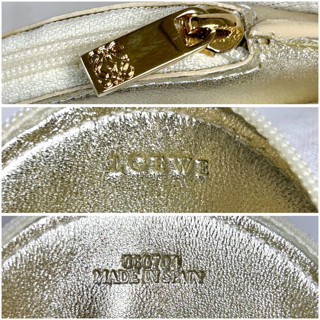 ロエベ LOEWE 丸型　ジッピーケース　アナグラムロゴ