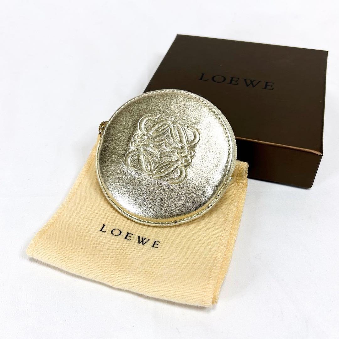 ロエベ LOEWE 丸型　ジッピーケース　アナグラムロゴ