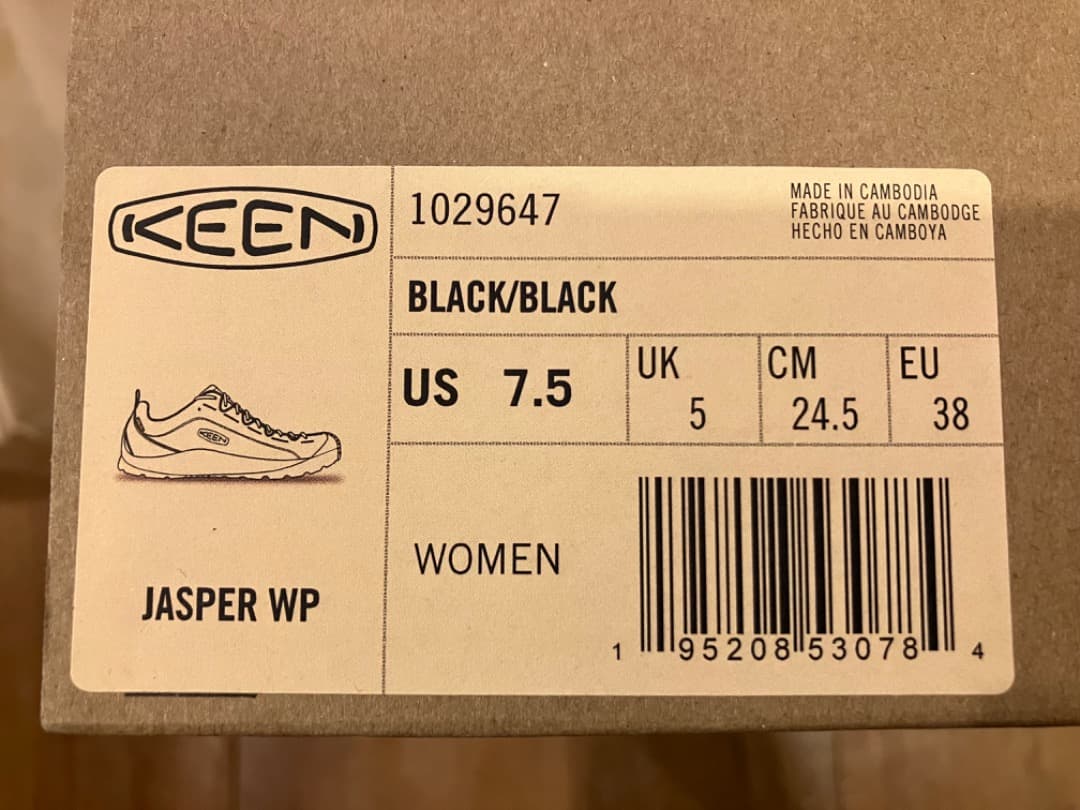 KEEN JASPER WP ブラック 7.5 24.5