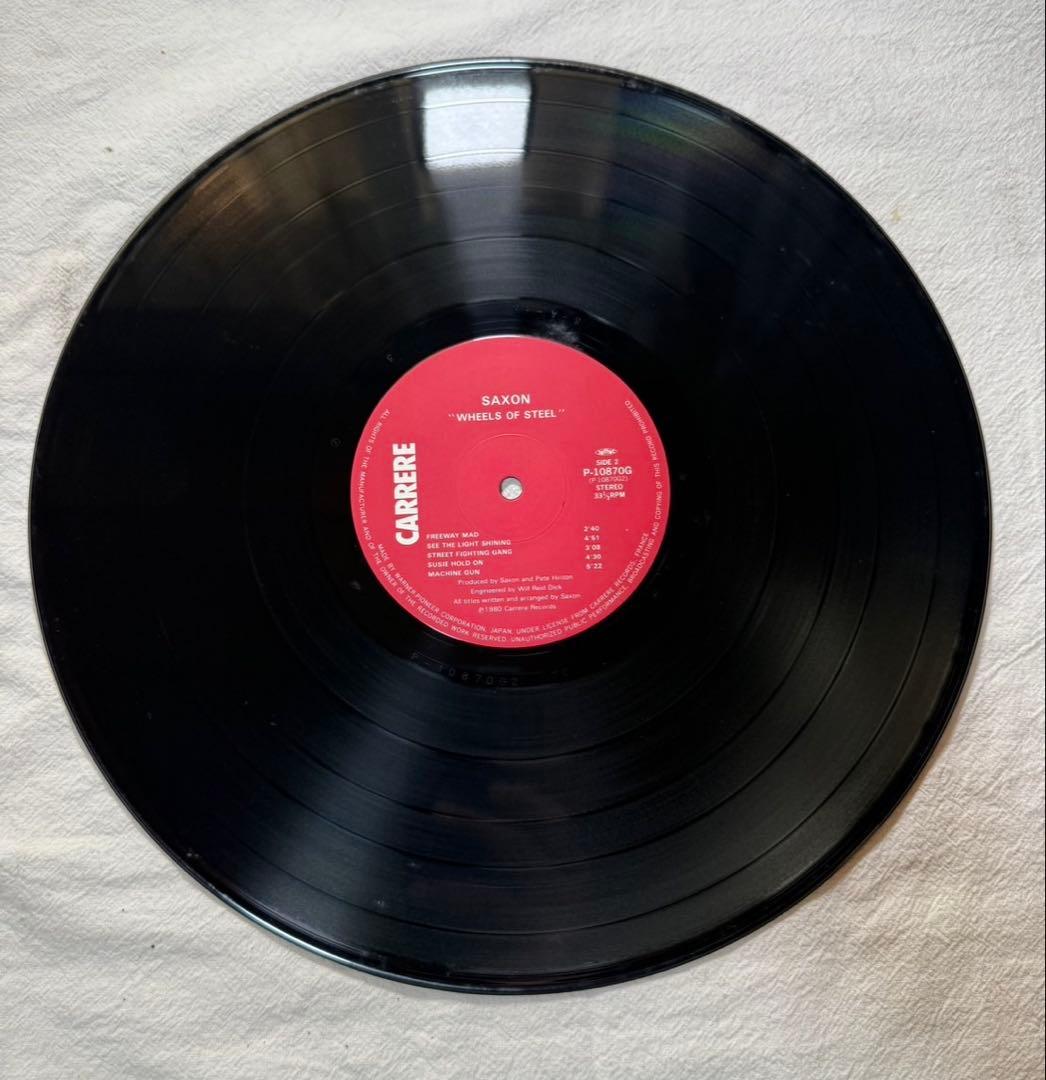 Saxon / Wheels of Steel LP 国内帯付