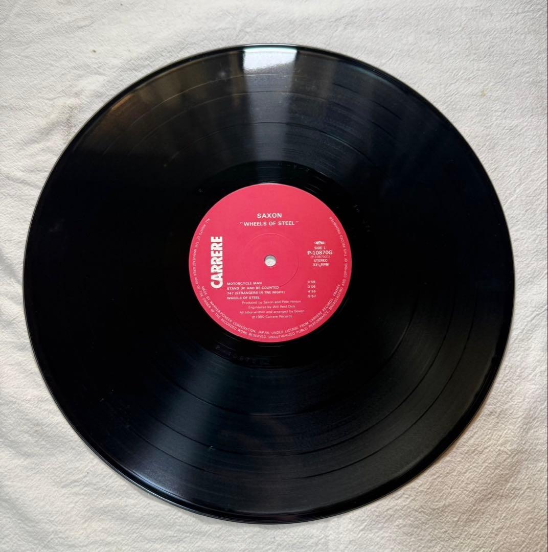 Saxon / Wheels of Steel LP 国内帯付