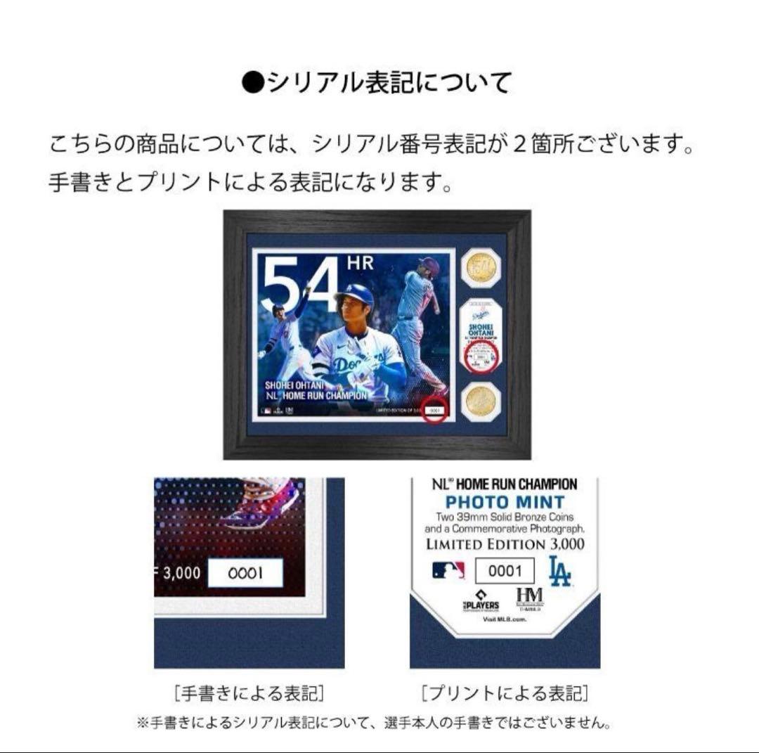 大谷翔平2024NLホームラン王獲得記念ダブルフォトミント新品未使用