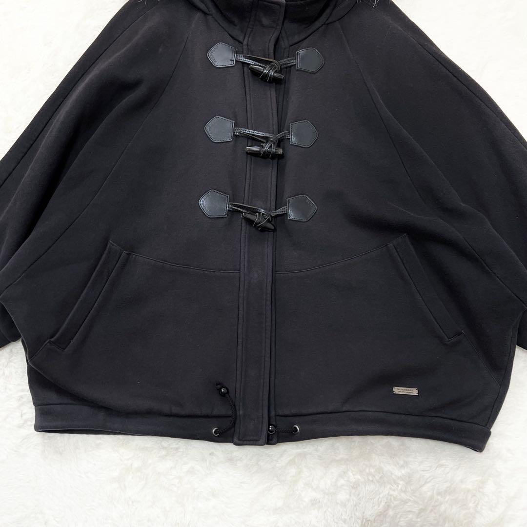 バーバリーブルーレーベル✨️ダッフル　ポンチョ　ケープコート　ラクーンファー　38