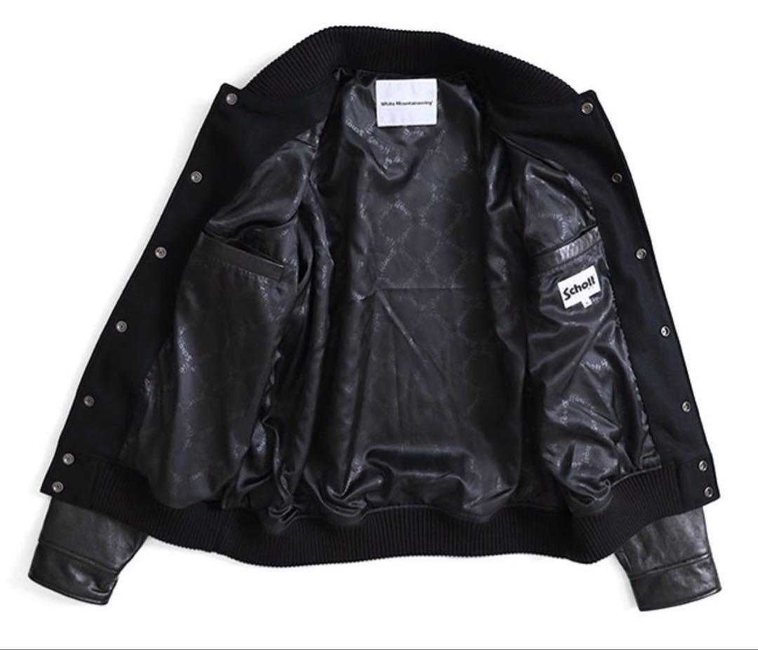 【希少】ホワイトマウンテニアリング　SCHOTT スタジャン　ブラック　M