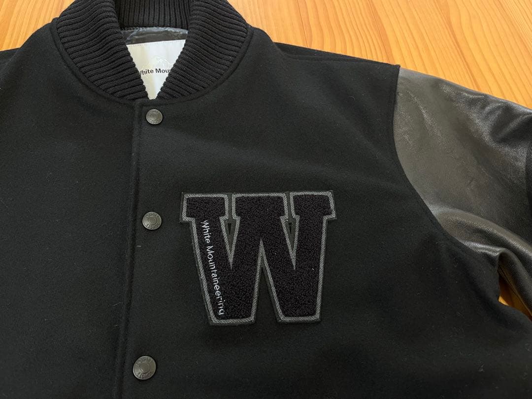 【希少】ホワイトマウンテニアリング　SCHOTT スタジャン　ブラック　M