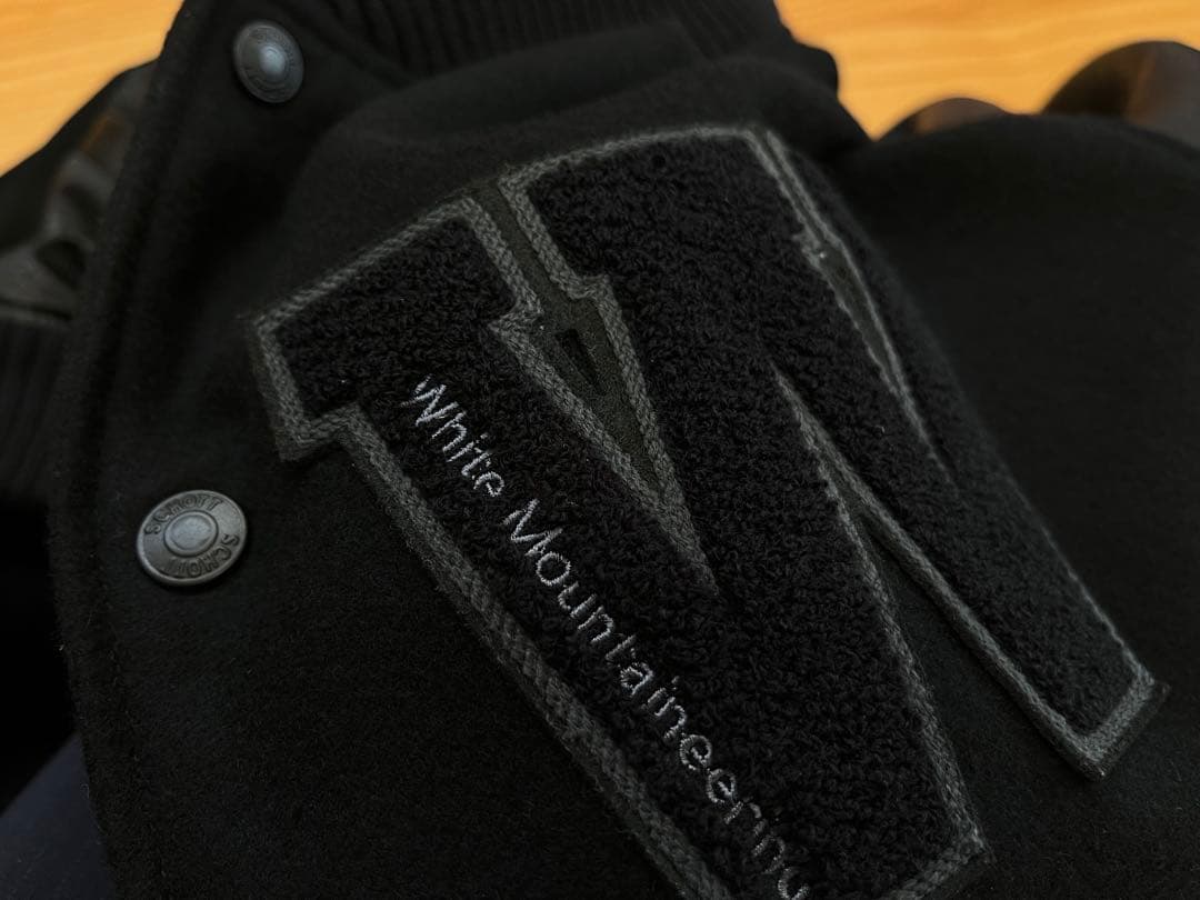 【希少】ホワイトマウンテニアリング　SCHOTT スタジャン　ブラック　M