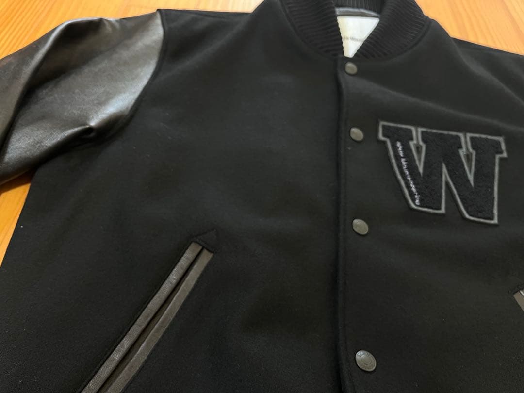 【希少】ホワイトマウンテニアリング　SCHOTT スタジャン　ブラック　M