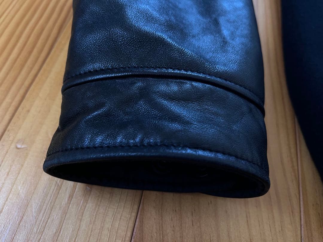 【希少】ホワイトマウンテニアリング　SCHOTT スタジャン　ブラック　M