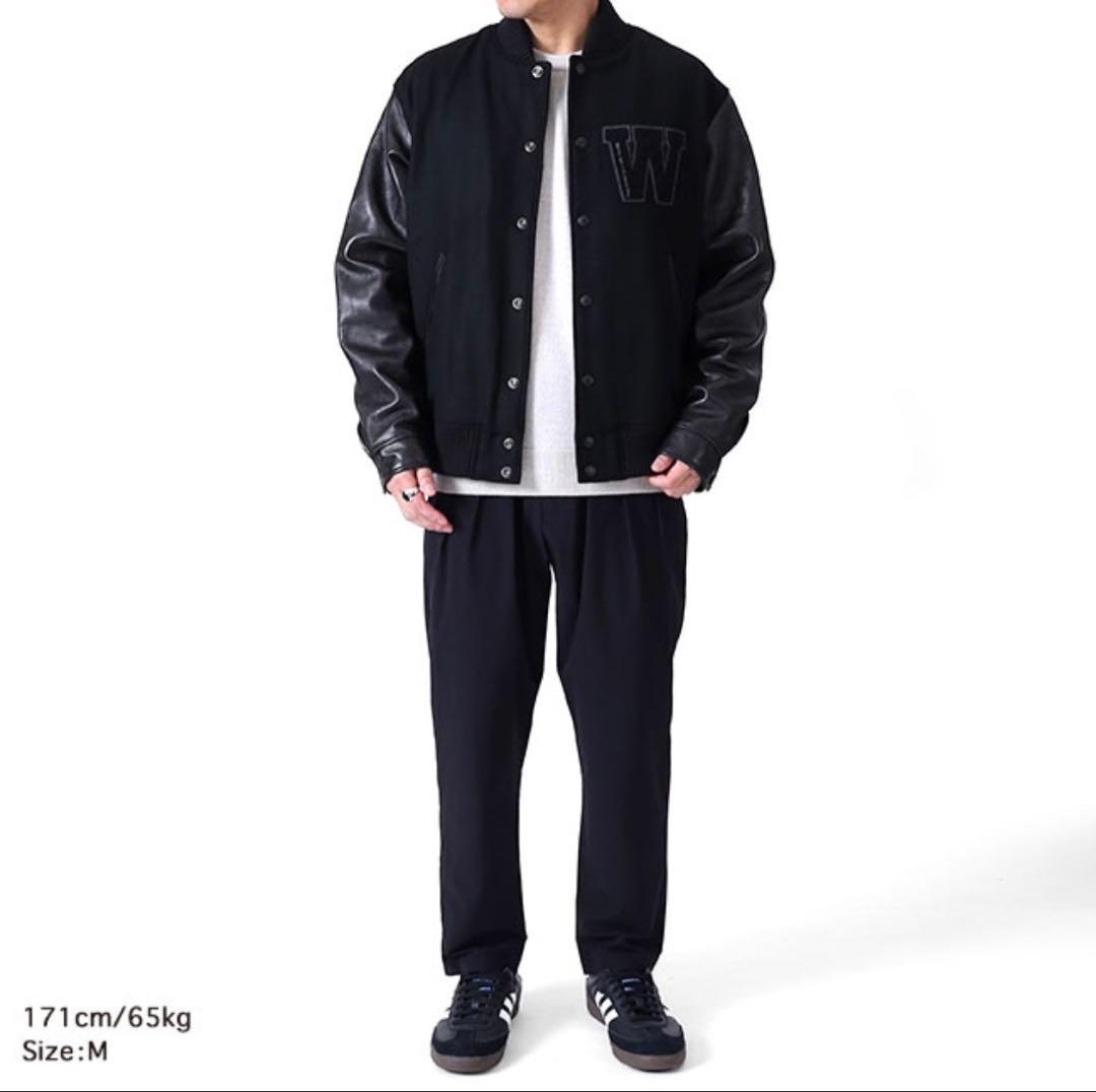 【希少】ホワイトマウンテニアリング　SCHOTT スタジャン　ブラック　M