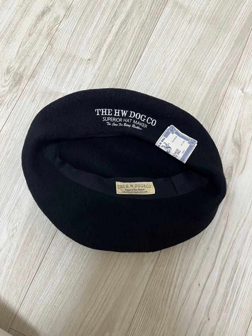 THE HW DOG CO ベレー帽　EMBROIDERY BIG BERET
