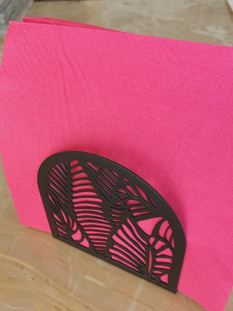 【hitparade】ナプキンスタンド2点:ボタニカル＆ブロンズ製リーフ型