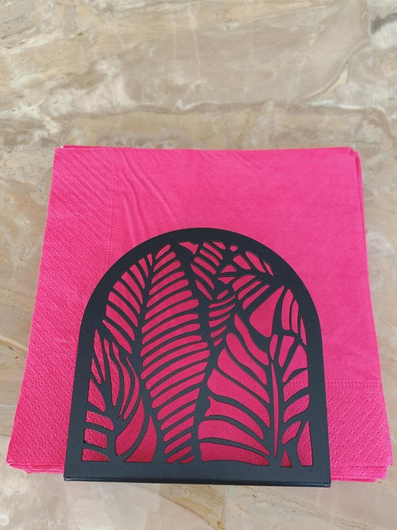 【hitparade】ナプキンスタンド2点:ボタニカル＆ブロンズ製リーフ型