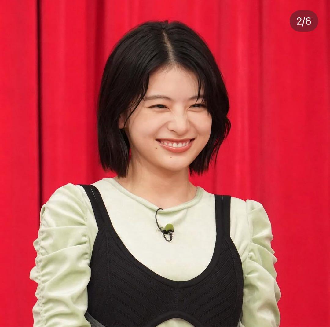 ＜H＞ベロア シャーリングスリーブカットソー