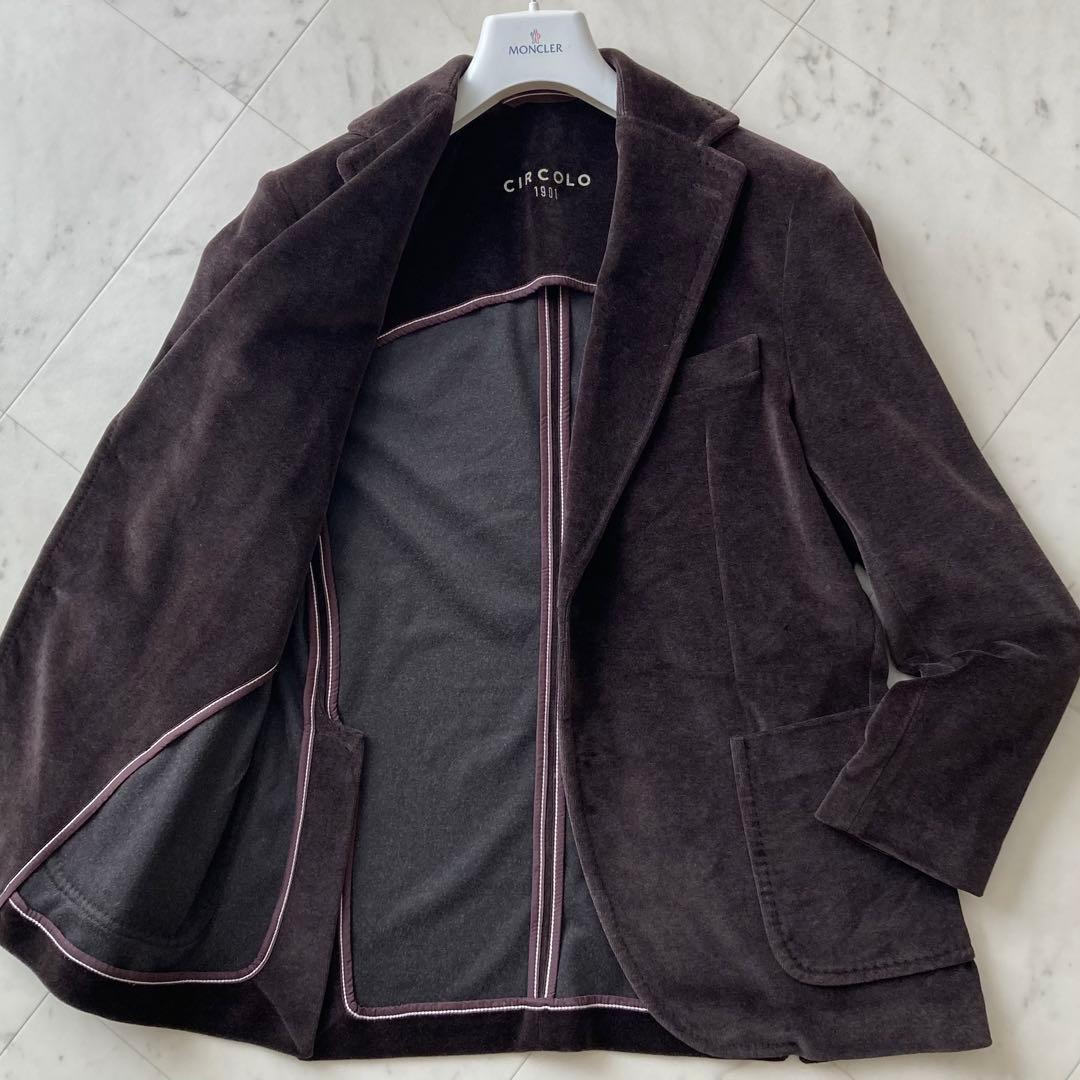 美品 CIRCOLO 1901 ベロア テーラードジャケット 48