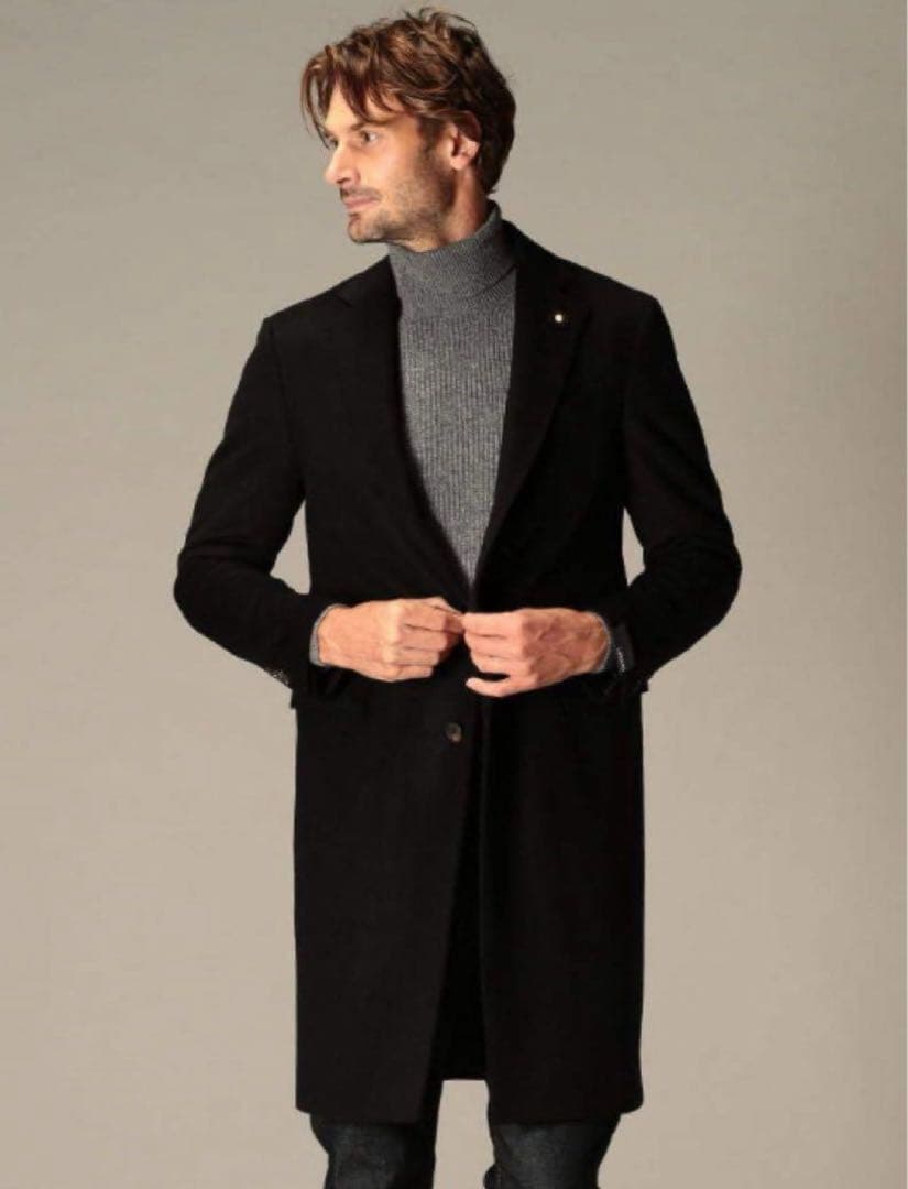 極美品✨ラルディーニ LARDINI カシミヤ100% チェスターコート 50