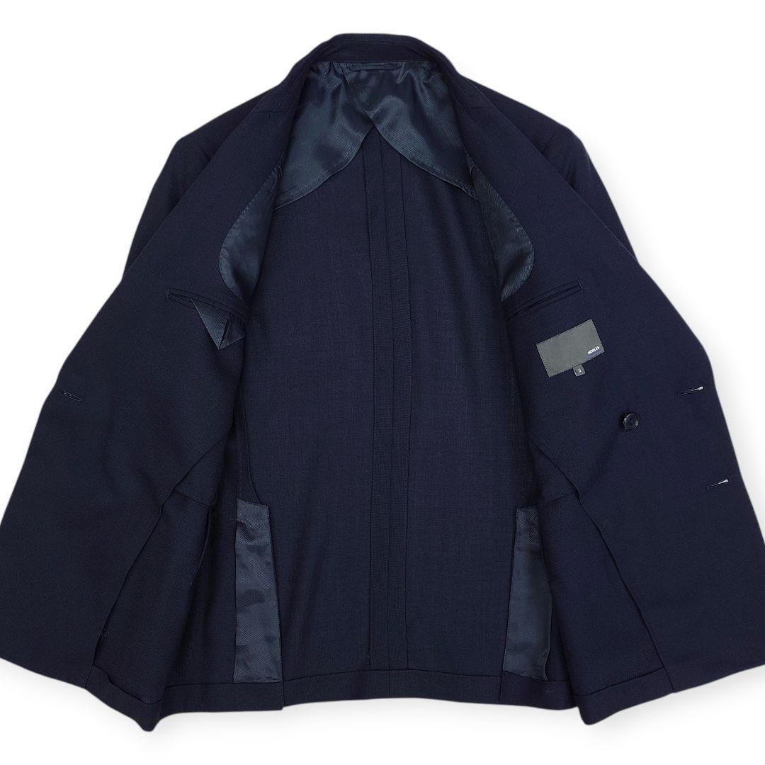 【美品】MORLES モアレス 金ボタン 紺ブレ ダブルジャケット S ネイビー