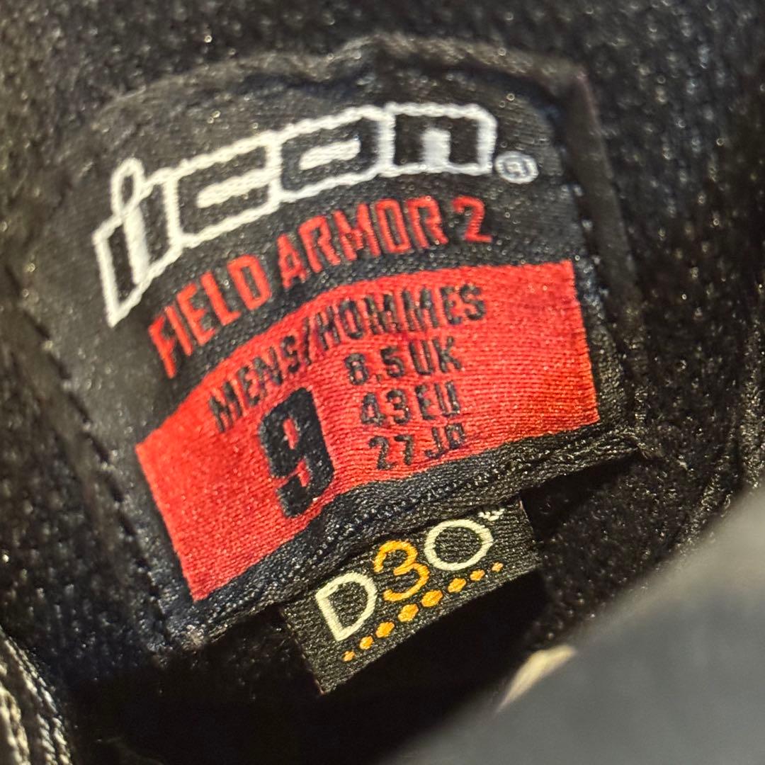 552＊アイコン　ICON　Field Armor 2ブーツ　ブラック　27cm