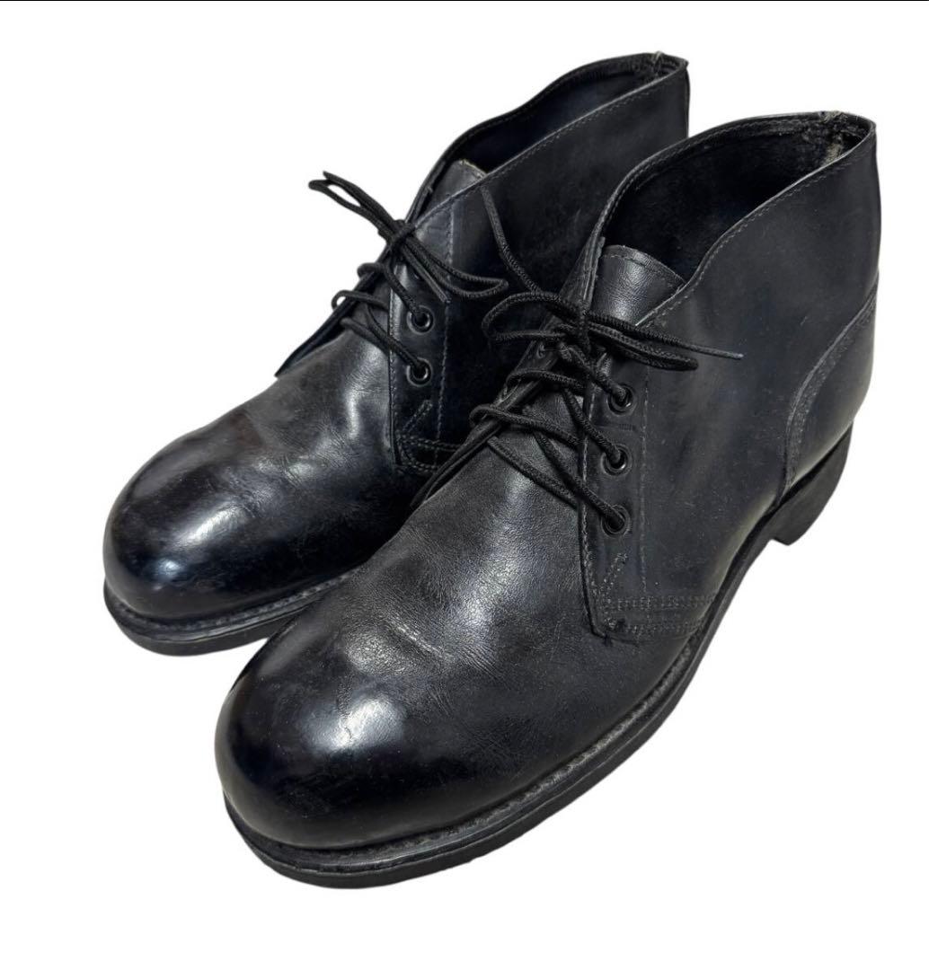 ビンテージ　70s〜80s ミリタリー　レザー　チャッカブーツ　シューズ