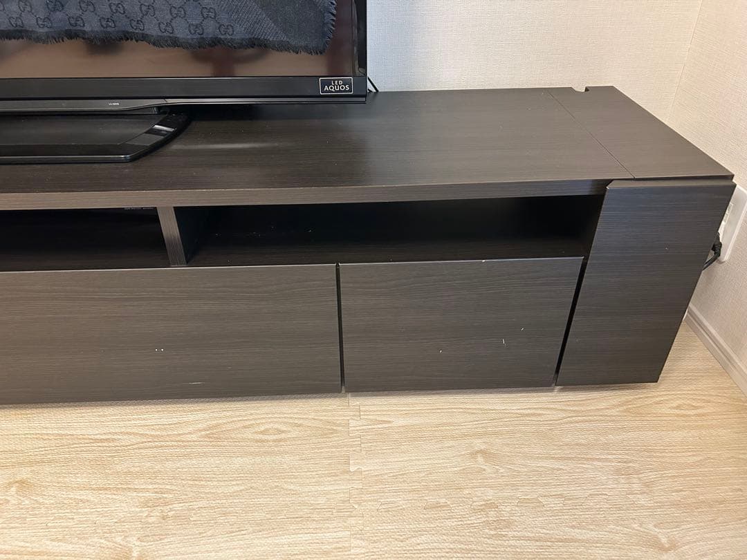 テレビ台 テレビボード 木目調 ブラック 幅180cm