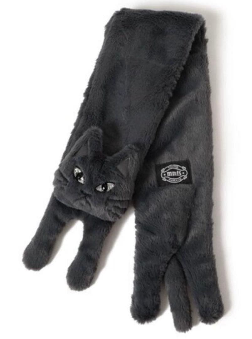 【美品★人気商品】mmts 猫ティペット 定価¥8,690 マフラーBEAMS