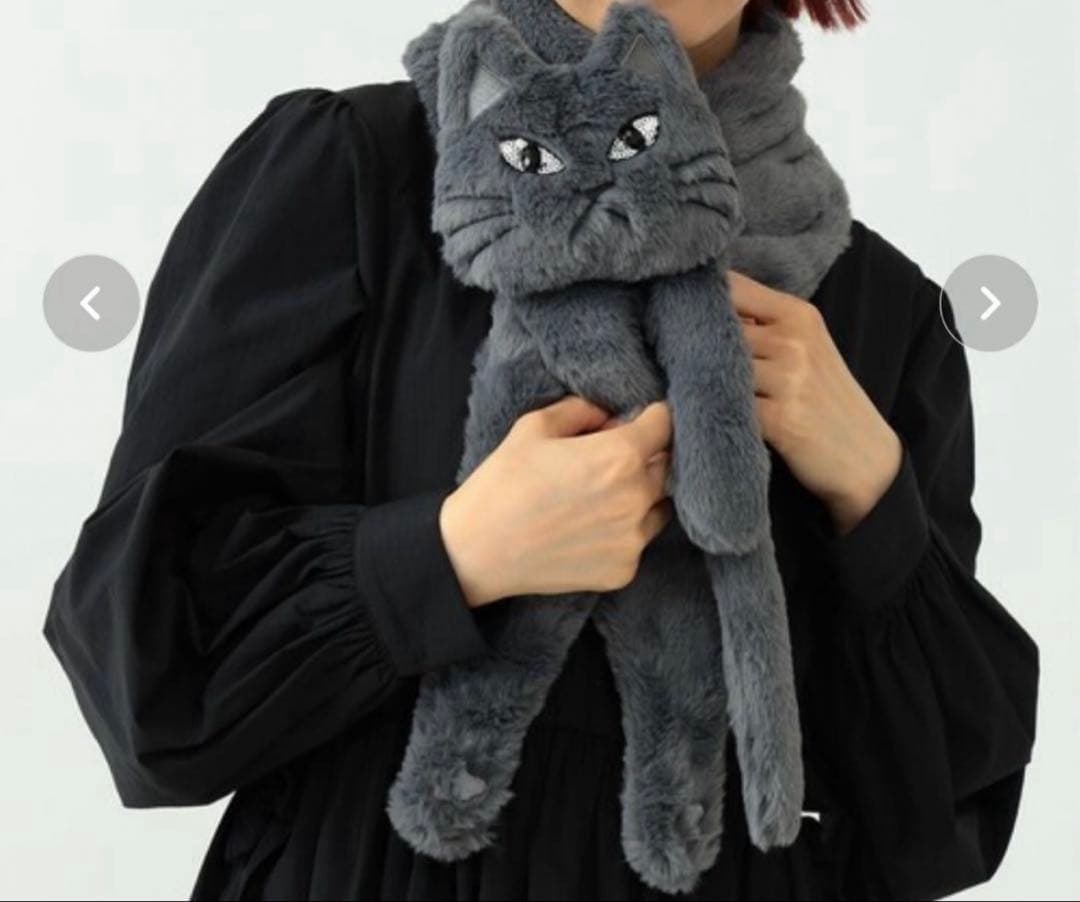 【美品★人気商品】mmts 猫ティペット 定価¥8,690 マフラーBEAMS