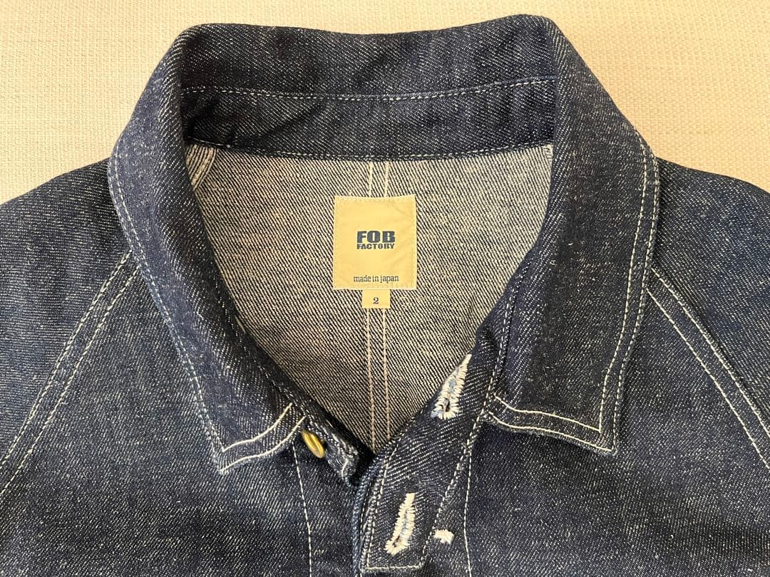 FOB FACTORY デニムカバーオール F2410 サイズ2(M) 美品
