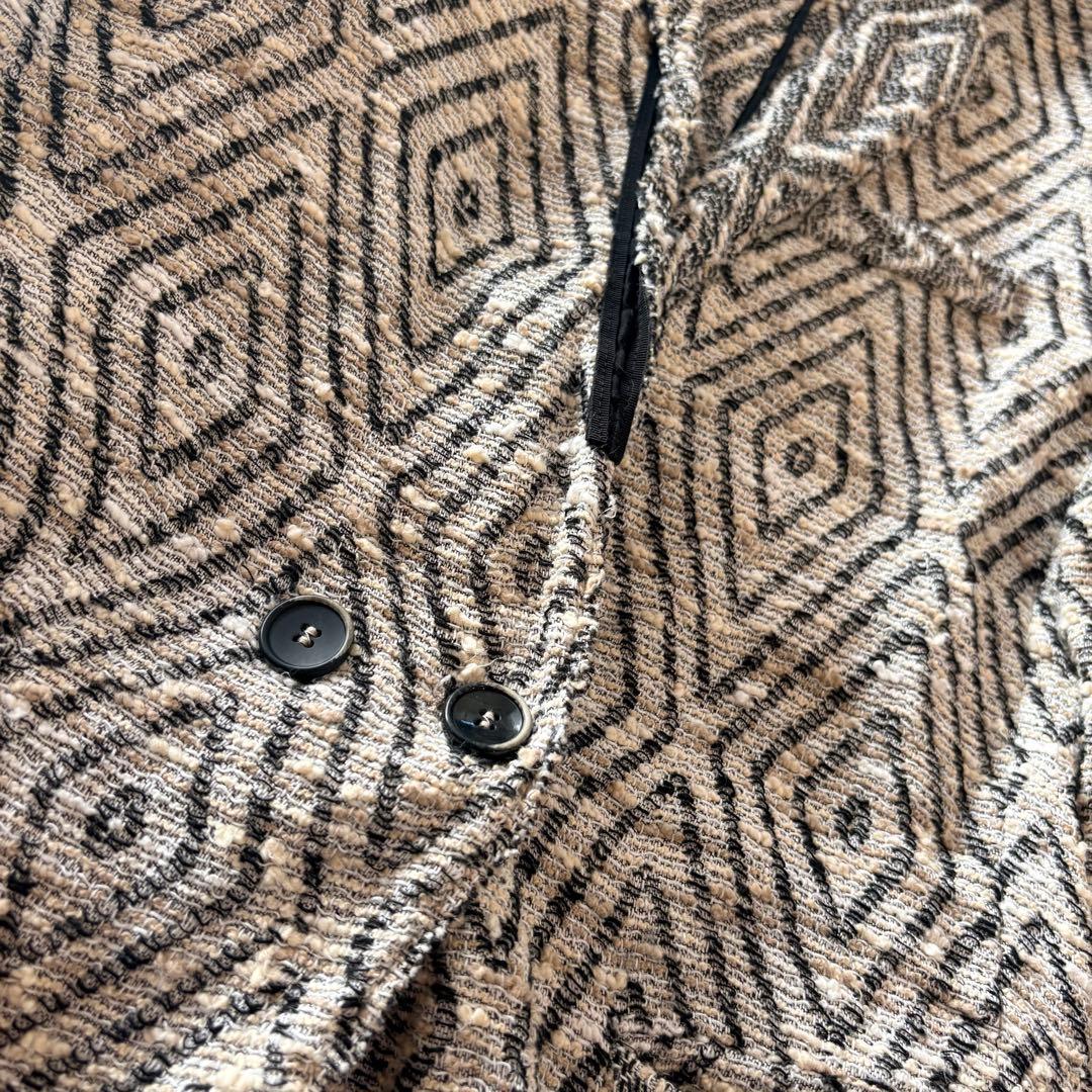 NO forte_forte テーラードジャケット　麻混合　春夏　ツイード