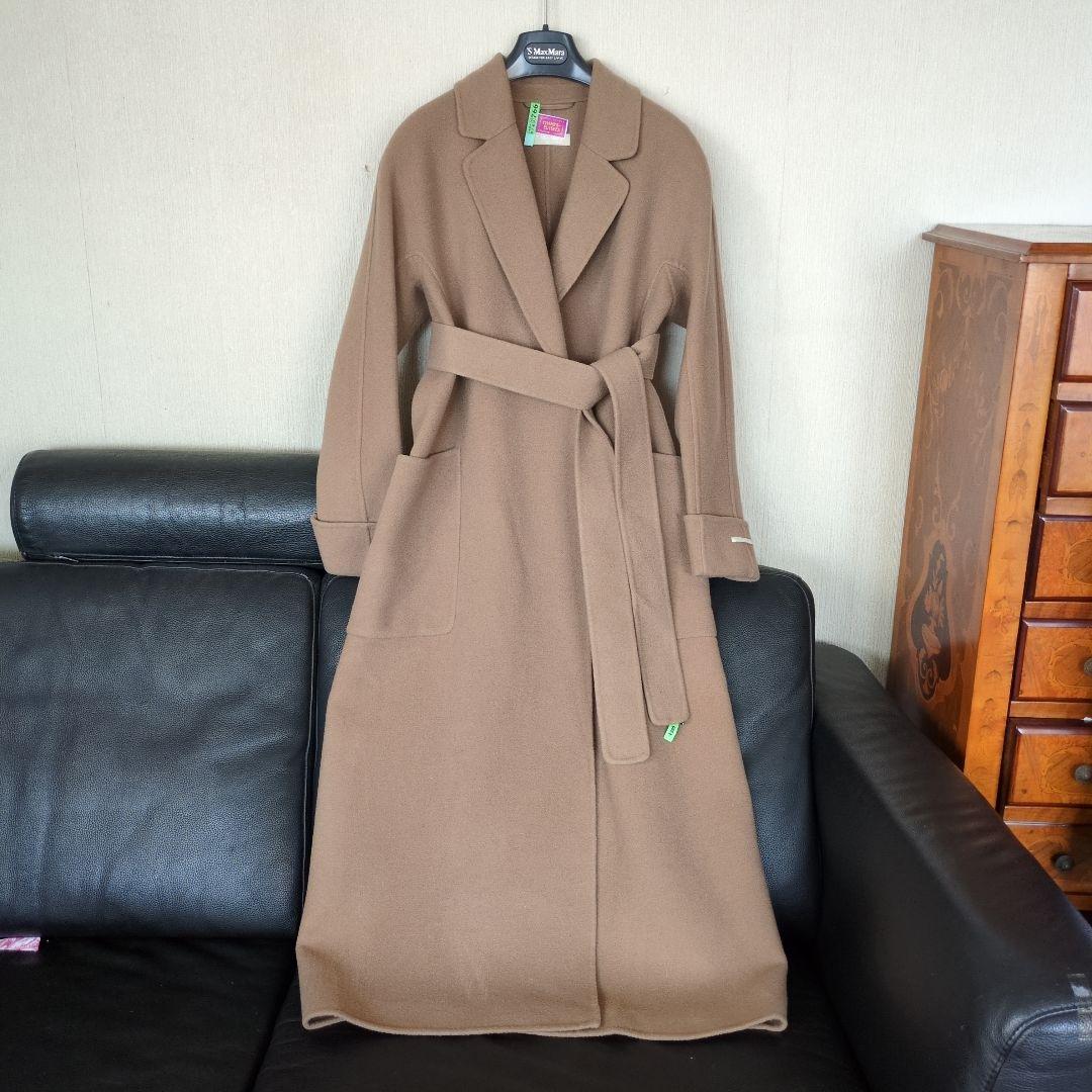 近年　マックスマーラ　ダブルフェイス　クチートアマーノ　ロングコート 　キャメル