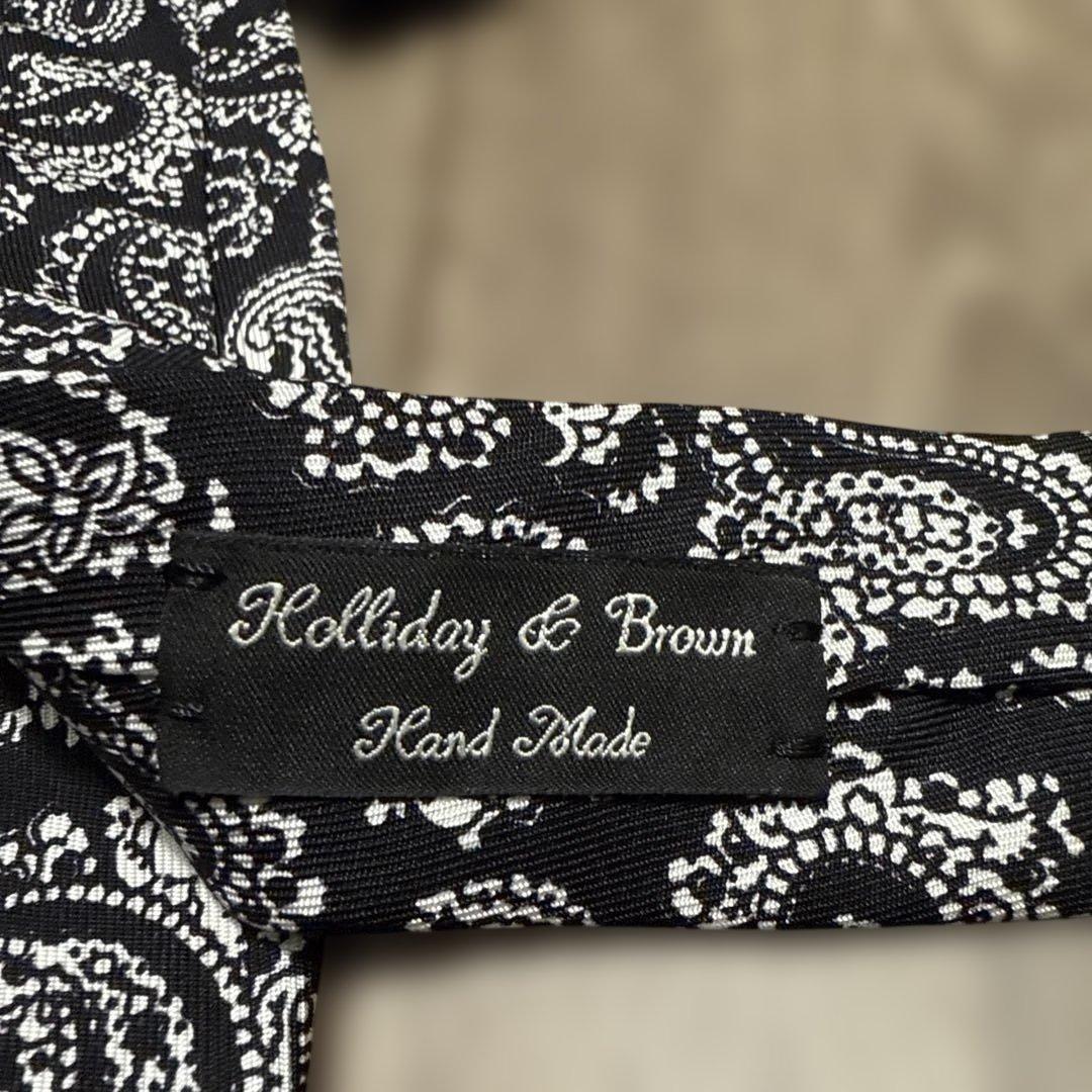 Holliday&Brown ホリデーアンドブラウン ネクタイ 総柄 ブラック