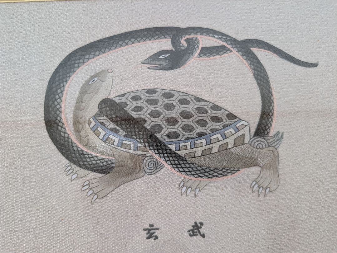 四神獣　刺繍アート