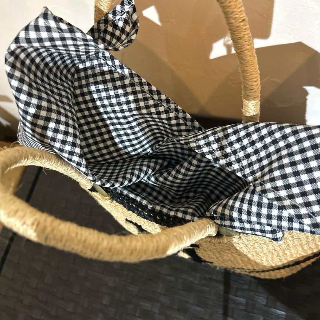 極美品✨ビームスボーイ ミッキーマウス かご トートバッグ ギンガムチェック