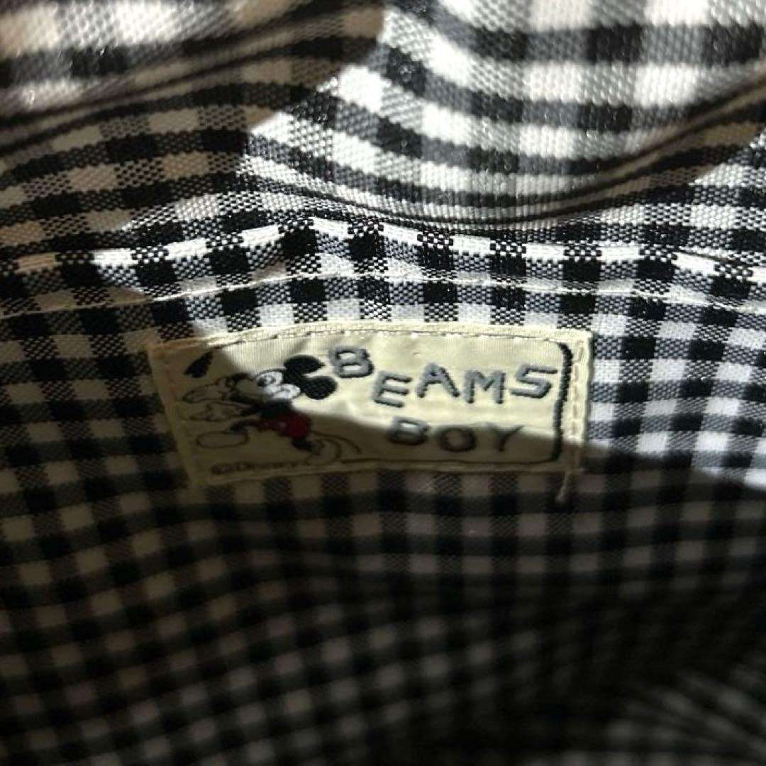 極美品✨ビームスボーイ ミッキーマウス かご トートバッグ ギンガムチェック