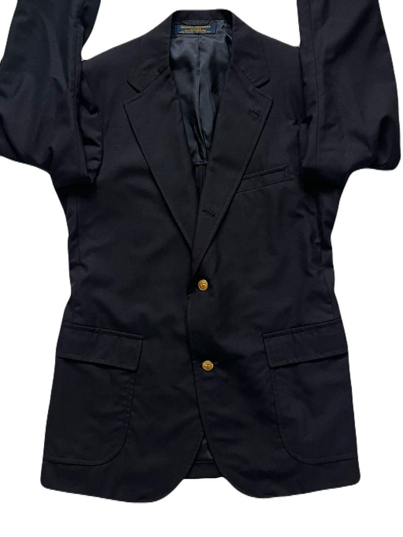 最高峰 USA製 ブルックスブラザーズ MAKERS ネイビー ブレザー 40R