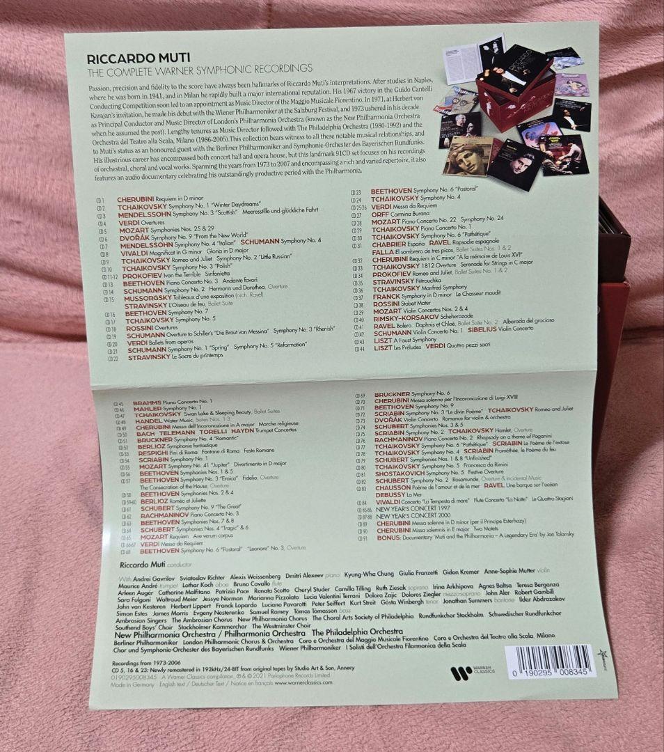 最終値 リッカルド・ムーティ/ワーナー・シンフォニック・レコーディング 初回生産