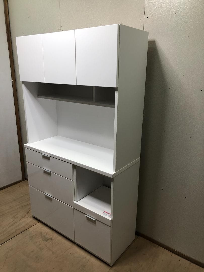 美品　ニトリ　エトナ・食器棚・キッチンボード　幅105cm　73027-3-00