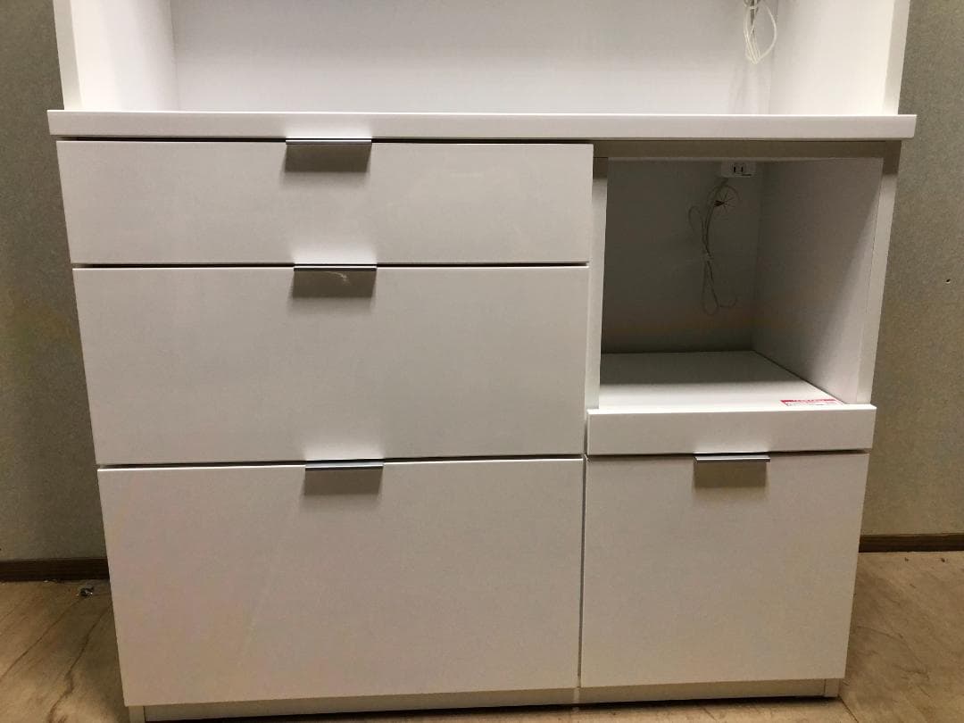 美品　ニトリ　エトナ・食器棚・キッチンボード　幅105cm　73027-3-00