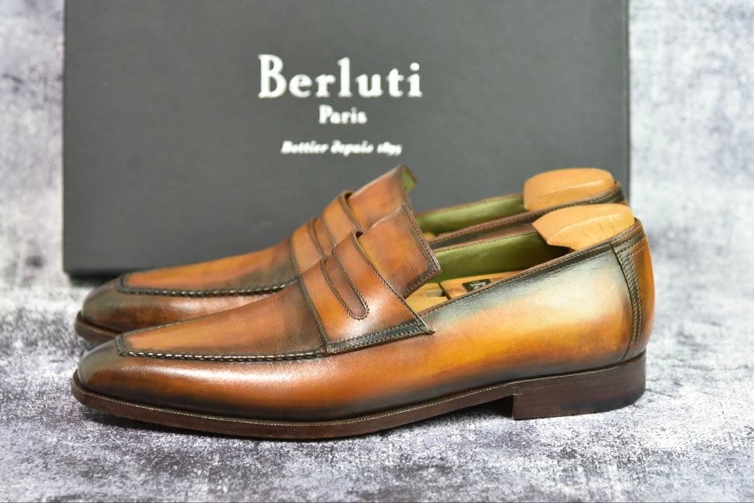 純正ツリー付　ベルルッティ　アンディ　サイズ7.5　ブラウンパティーヌ