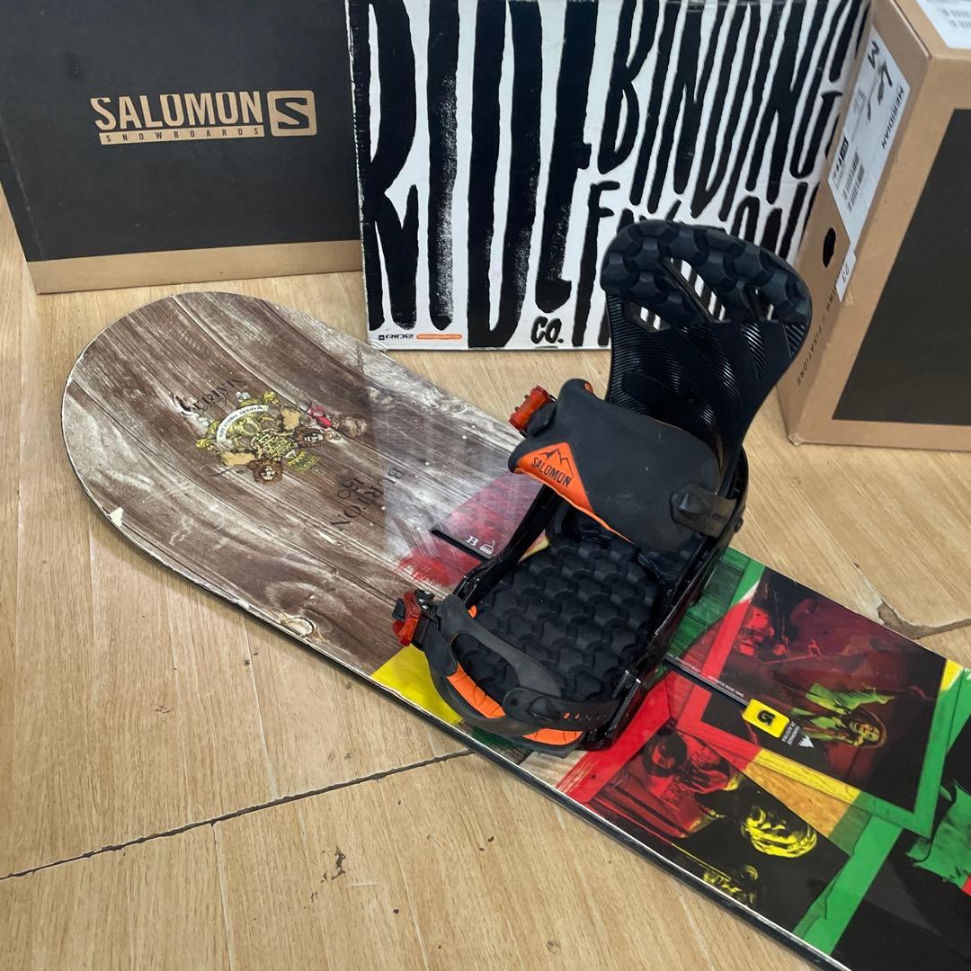 BURTON×SALOMON　バートン　スノーボード　サロモンバインディング付
