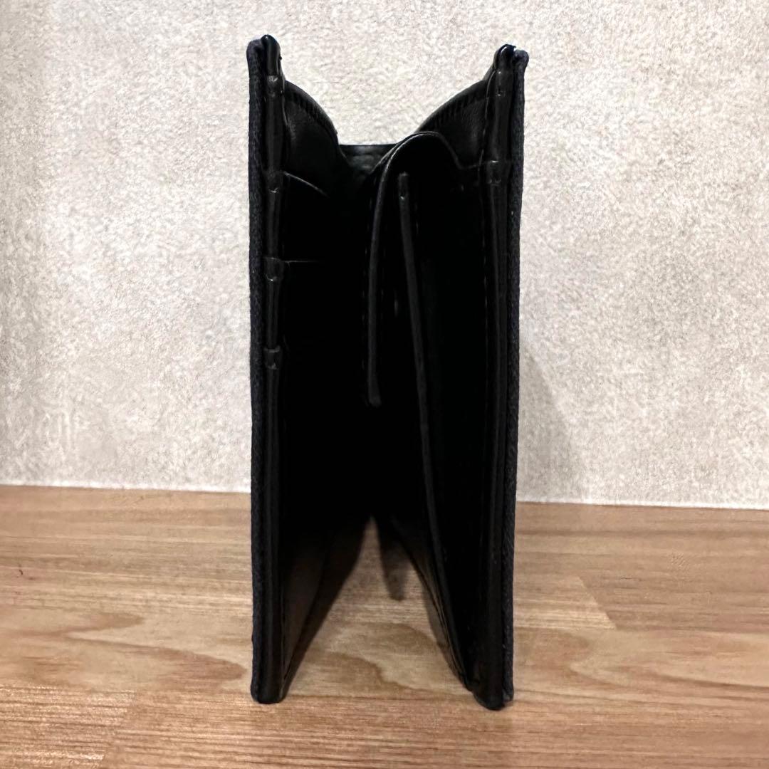 新品 未使用 DIESEL 黒 キャンバス 二つ折り財布 ヴィンテージ 加工