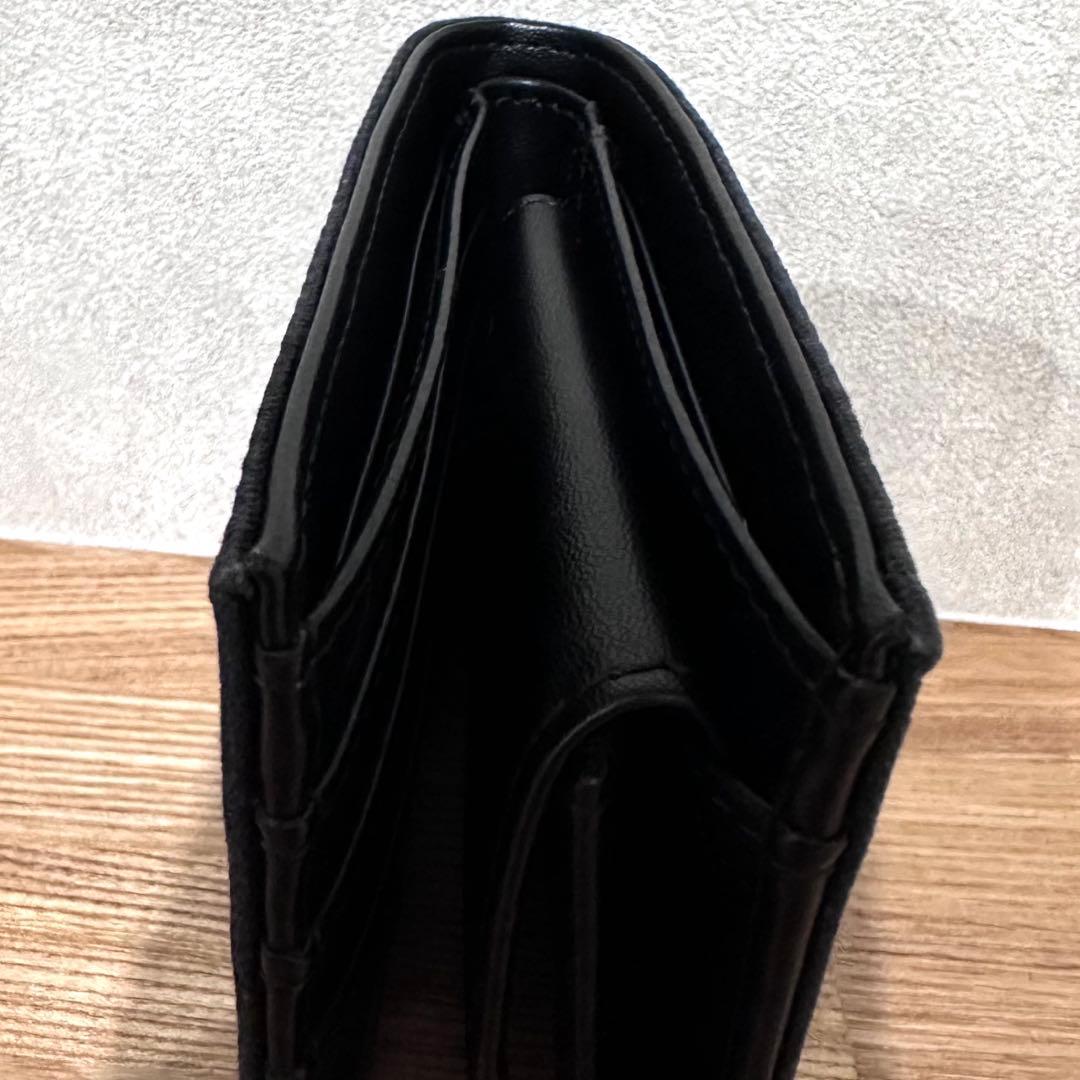 新品 未使用 DIESEL 黒 キャンバス 二つ折り財布 ヴィンテージ 加工