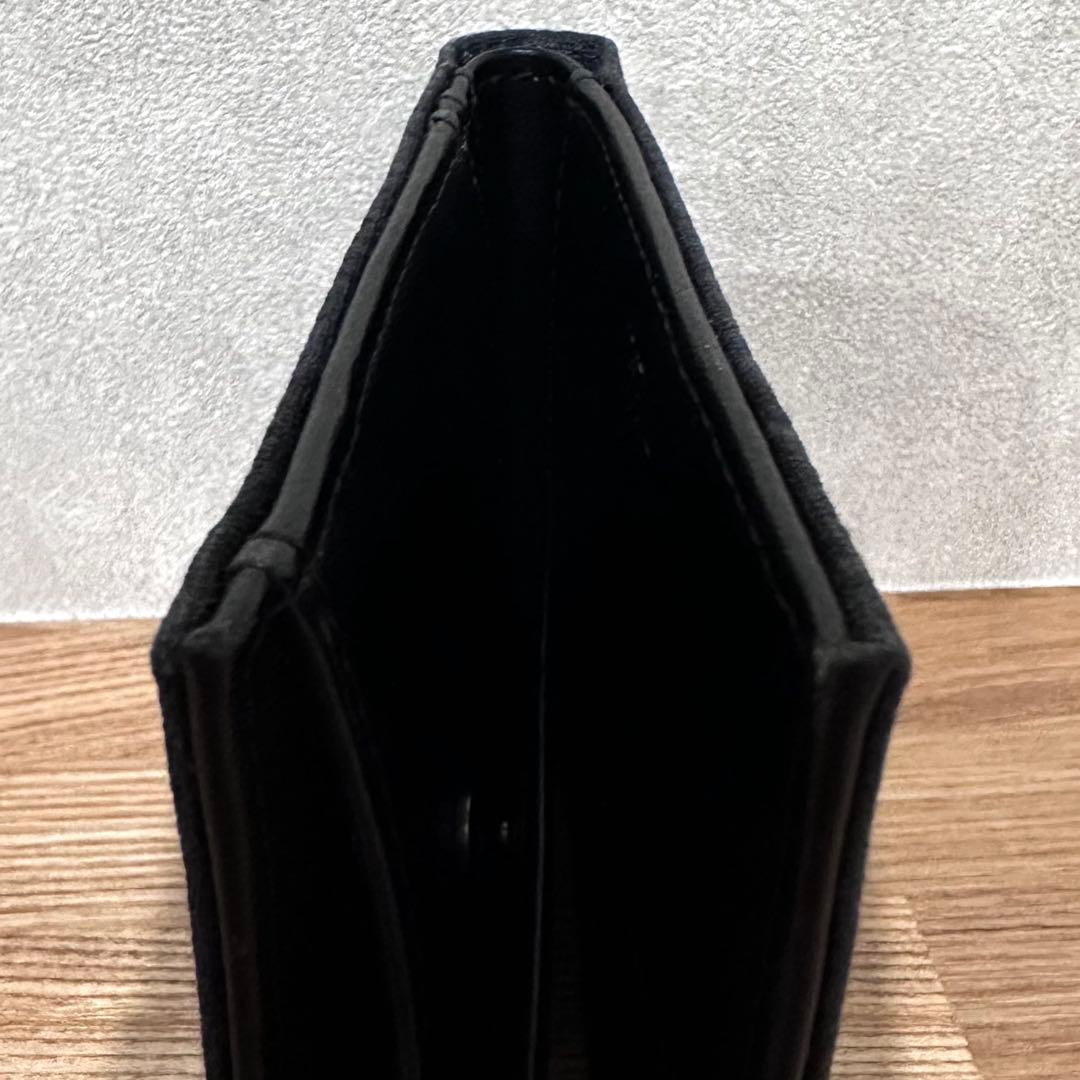 新品 未使用 DIESEL 黒 キャンバス 二つ折り財布 ヴィンテージ 加工