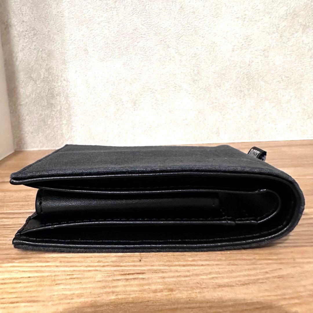 新品 未使用 DIESEL 黒 キャンバス 二つ折り財布 ヴィンテージ 加工