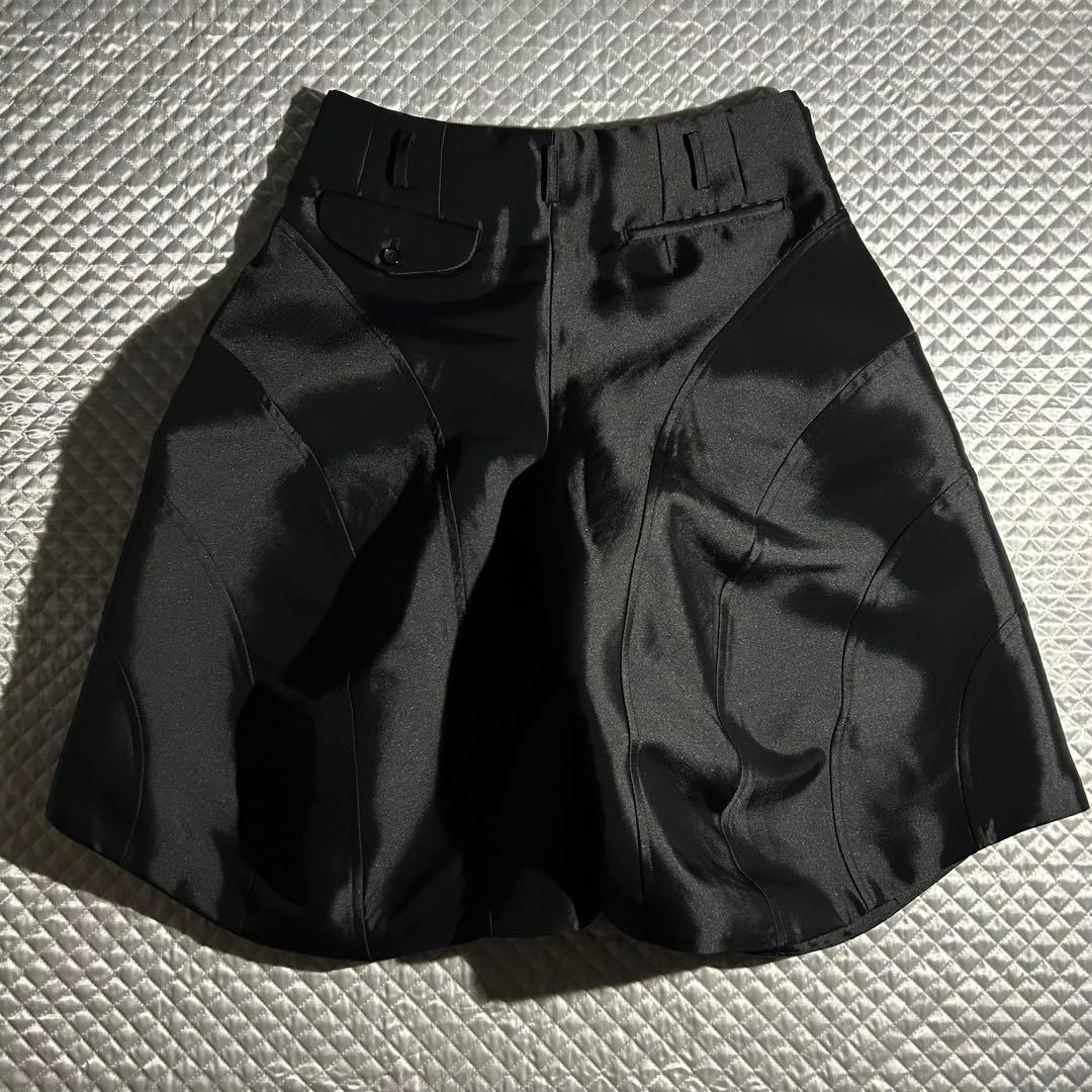 AD2024 25SS バミューダワイドショーツ 黒 ポリエステル