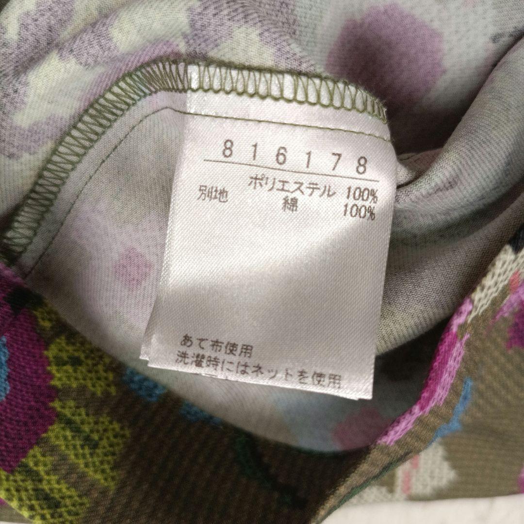 美品✨現行アルベロベロ　ぶたさんお花柄 クロスステッチ風 シャツ　近年モデル