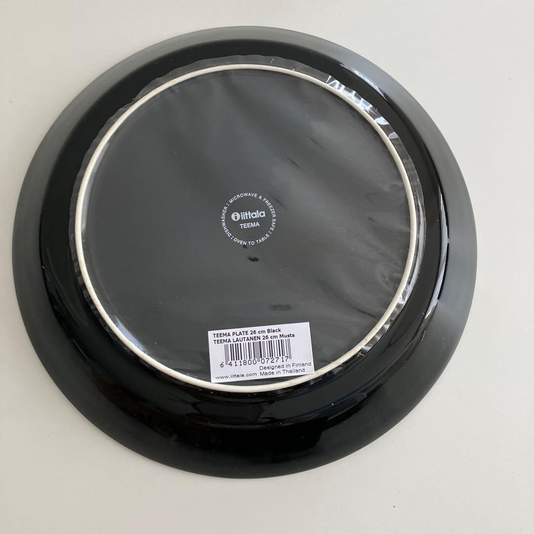 新品イッタラ　ティーマ　26cm プレート　ブラック３枚